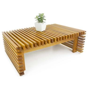Imagem de Mesa De Centro Ripada Madeira Nobre