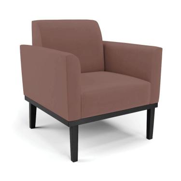 Imagem de Poltrona Base De Madeira Fixa Preto Marisa Veludo D03 - D'Rossi Rose