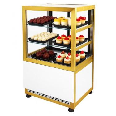 Imagem de DBR.70 - Balcão Refrigerado para bolos e doces 70cm Dourado - 220V - O