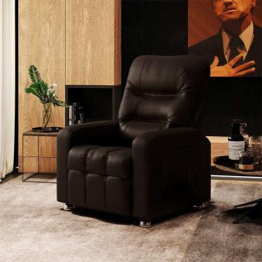 Imagem de Poltrona Do Papai Reclinável Maldivas - Sintético Marrom