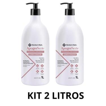 Imagem de Kit 2 frascos condicionador importado apogee serie members mark 1l  hi