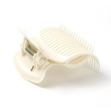 Imagem de Conjunto de 12 grampos de cabelo resistentes ao calor, de plástico branco, para pentear e cortar o cabelo