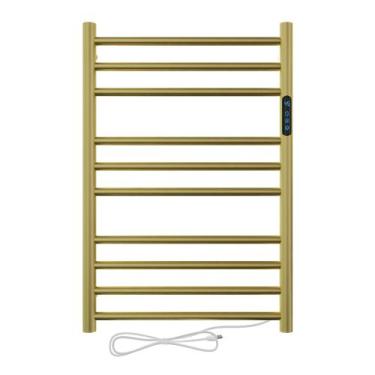 Imagem de Toalheiro Termico Redondo Dourado Fosco Timer Direito - Kazalinda