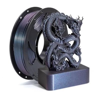 Imagem de Filamento PLA 1,75 mm, filamento de impressora 3D com glitter prateado, impressão 3D cintilante para acabamento exclusivo