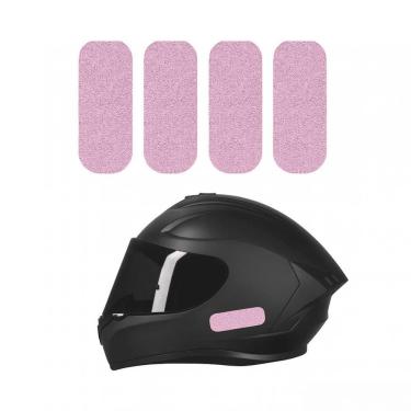 Imagem de Kit Adesivo Capacete Refletivo Moto Rosa Rosa