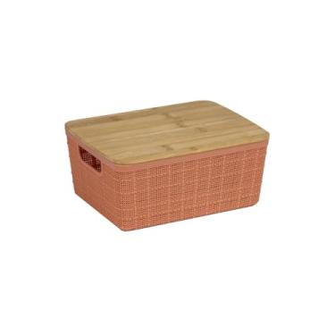 Imagem de Caixa Organizadora com Tampa de Bambu 4L Green Garden Prático e Funcional para o Dia a Dia