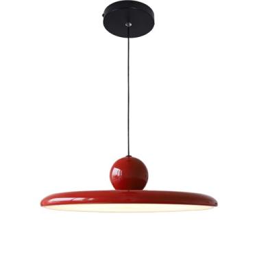 Imagem de NICRX Luminária pendente UFO moderna - Lâmpada suspensa de LED regulável de 36 W, altura ajustável, luzes suspensas com temperatura de 3 cores, luminária de teto de acrílico e metal para sala de