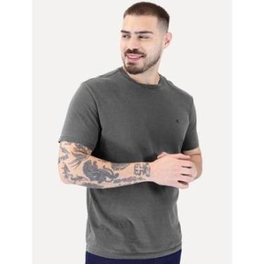 Imagem de Camiseta Calvin Klein Jeans Masculina Monogram Logo Pigmento Chumbo-Masculino