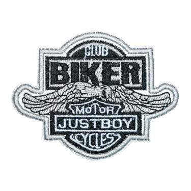 Imagem de Ruoming 1 PÇ Emblema bordado de frase com aplique de crachá de ferro na costura (7,3 x 9,3 cm)