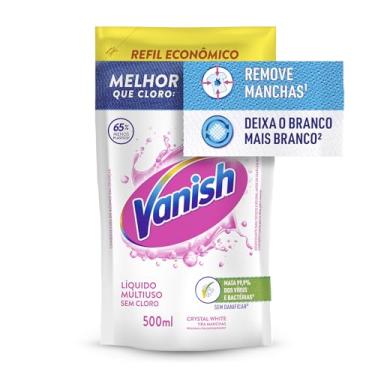 Imagem de Tira Manchas Vanish Líquido Crystal White para roupas brancas Refil Econômico 500ml