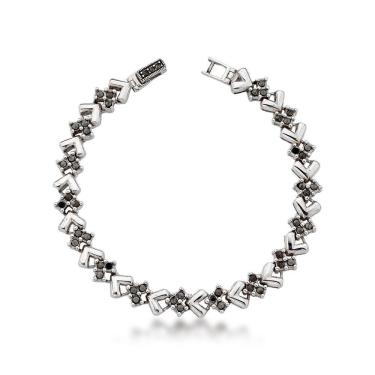 Imagem de Pulseira Bracelete Marcassitas Prata De Bali 925