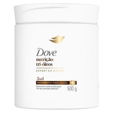 Imagem de Máscara de Tratamento + Finalização Capilar Dove 2 em 1 Nutrição+ Tri-