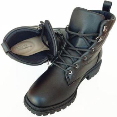 Imagem de Bota Coturno Baixo Modare UltraConforto Acolchoada Cano Médio Tamanho:34;Cor:-Feminino
