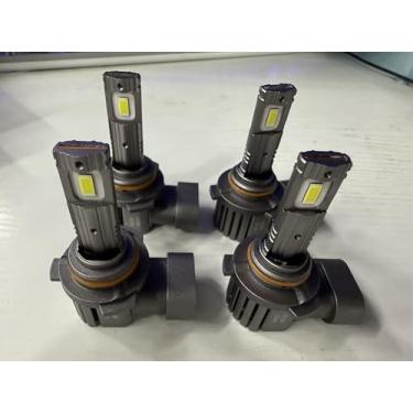 Imagem de forenner Combo de lâmpadas 9005 9006, 50000LM HB3 HB4 faróis de neblina 6500K branco com ventilador de resfriamento, tamanho mini 1:1 sem necessidade de adaptador, plug and play não polar para uso