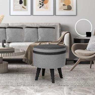 Imagem de Puff Lúmina Moderno – Estrutura em Linho e Courino com 4 Pés Plásticos (LUMINA PRETO)