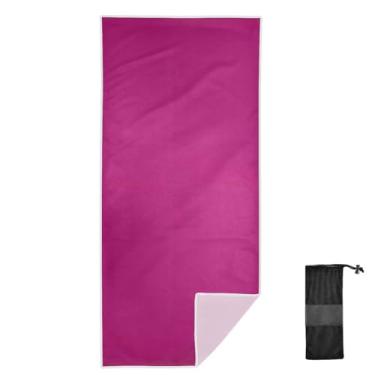Imagem de Joitme Toalhas lisas de cor sólida vermelha violeta média, 78 x 188 cm, toalhas de festa na piscina, toalhas de natação para crianças