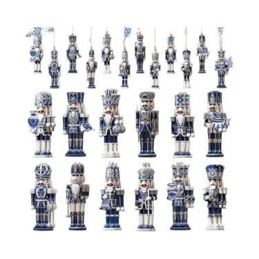Imagem de Natal madeira Nutcracker fantoche, soldado decoração conjunto, pingent