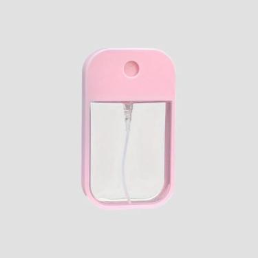 Imagem de 1 conjunto de frascos atomizadores portáteis recarregáveis de 45 ml, design compacto para viagem, para perfume, toner, desinfetante, loção em movimento, rosa