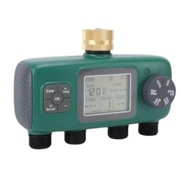 Imagem de Cryfokt Temporizador de Aspersão Com Atraso de Chuva para Gramado de Quintal, Temporizador Digital de água de 4 Zonas à Prova de água para Jardim