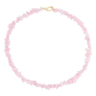 Imagem de KELITCH Colar de pedras coloridas moda feminina requintado colar de contas turquesa estilo boêmio joia à prova d'água joia irregular pedra natural presente, Pedra natural