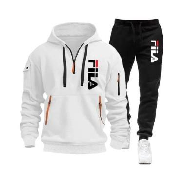 Imagem de Conjunto De Moletom Com Capuz E Calças Casuais Para Homens, Multi Bols