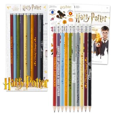 Imagem de Harry Potter Lápis para crianças – Pacote de material escolar Harry Potter com 12 Harry Potter Pencils, carteira de telefone e mais | Harry Potter Classroom Supplies