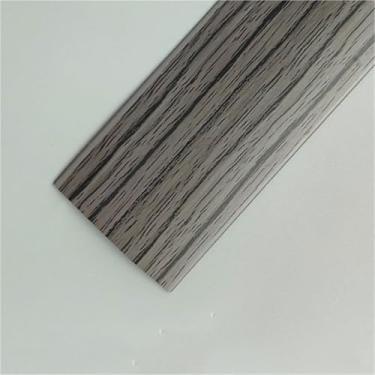 Imagem de Tiras de cobertura de piso autoadesivas de 1 m, tira de transição de piso, barras de limite, tiras de união de piso de perfil de transição, tira divisória de porta (madeira cinza escuro, 76 mm/3