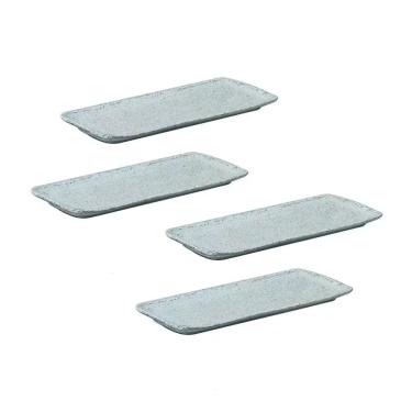 Imagem de Jogo 4 Travessas Retangulares Orgânico Pistache Porto Brasil