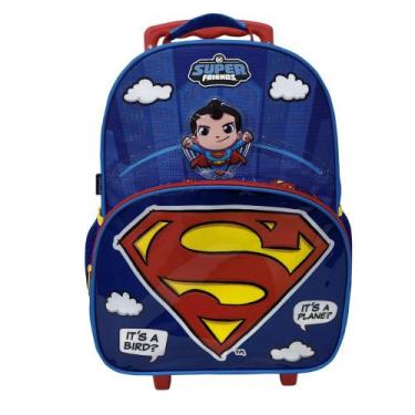 Imagem de Mala Escolar Rodinha G Dc Super Man Super Friends Dermiwil
