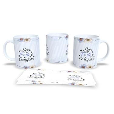 Imagem de Caneca de Cerâmica 325ml Dia da Mulher, Colorida, com Ilustração Floral e Frase Motivacional (1029)