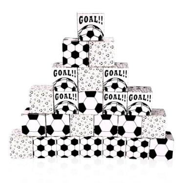 Imagem de 24un Caixas Lembrancinhas Festa de Futebol, 4 Estilo Caixas Presente de Tema Futebol para Decoração Aniversários Comemorações Times e Eventos Esportivos