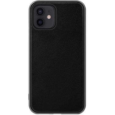 Imagem de MAALYA Capa porta-cartão para Apple iPhone 12 Mini (2020) 5,4 polegadas, totalmente envolto à prova de choque capa de telefone de carro de couro para transporte de volta (Cor: Preto)