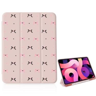Imagem de OFQKOAKS Capa Dot Heart Bow para iPad 10,2 polegadas 9ª/8ª/7ª geração (2021/2020/2019), [suporte de lápis + hibernar/despertar automático], capa protetora fina com suporte triplo e parte traseira de