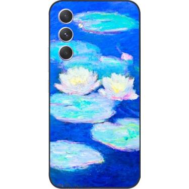 Imagem de Berkin Arts Compatível com Samsung Galaxy A55 5G Capa artística de silicone Impressionismo Colorido Impasto Brush (nenúfares de Claude Monet)