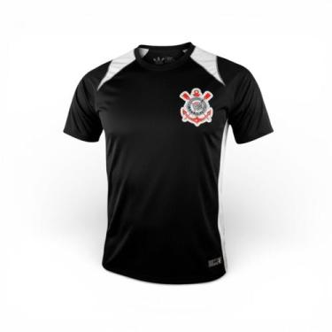 Imagem de Camisa Torcedor Corinthians Masculina Dry Logo Bordado - Coimbra, Pret