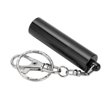 Imagem de Chiffonade Ferramenta de ponta de taco com chaveiro – Ferramenta de reparo de moagem de taco de sinuca para sinuca (preta)