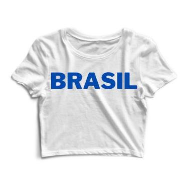 Imagem de Blusa Cropped Blusinha Camiseta Feminina Brasil - Goup Supply, GG, Bra