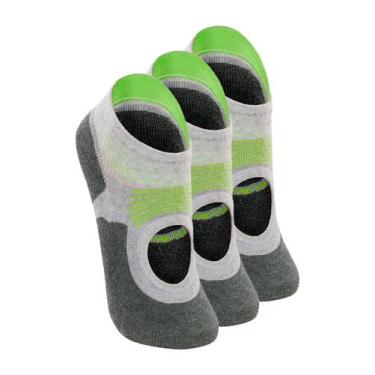 Imagem de Kit 3 Pares de Sapatilhas Antiderrapante Pilates Lupo 3286-002, Cinza,