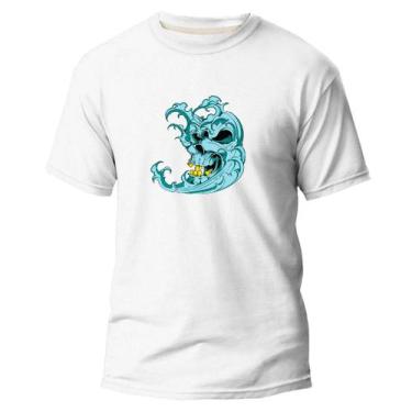 Imagem de Camiseta Algodão Premium Estampa Digital  Meia Lua Caveira  - Pavesi, 