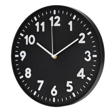 Imagem de Relógio De Parede Cozinha 30Cm Silencioso Urban Fosco - Livon