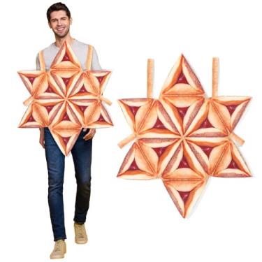 Imagem de Mepase Hamantaschen Cookie Purim Fantasia Unissex Purim Fantasia Judaica Festiva Festa Cosplay para Homens Adultos e Mulheres, Tamanho Único ()
