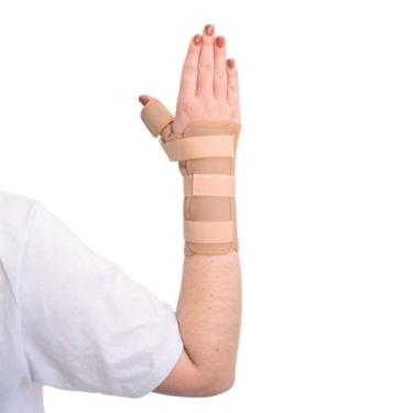 Imagem de Órtese Curta com Tala para Punho e Polegar Mercur - Bege - Direita - P
