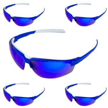 Imagem de 5 Pares Óculos Kronos Espelhado De Proteção Solar Obras Ciclista Epi -