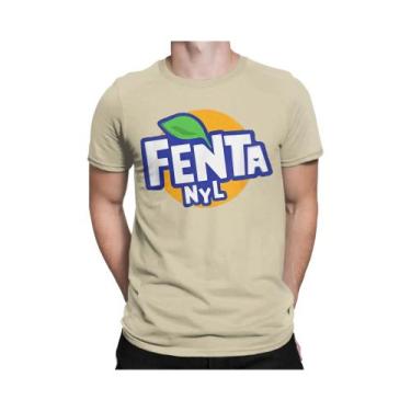 Imagem de Camiseta Masculina Estampada De Algodão Puro Com Gola Redonda E Manga 