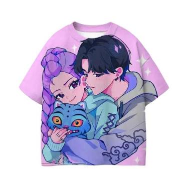 Imagem de Camiseta Casual 3D De Caçadores De Demônios Para Crianças, Meninos E M