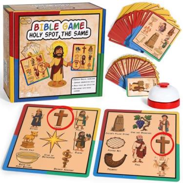 Imagem de Garybank Bible Spot the Same Games for Kids – Christian Matching Game with 57 Biblical Story Cards for Faith-Building, Fun Bible Learning for Sunday School, Youth & Church Groups, Ideal Catholic Gifts