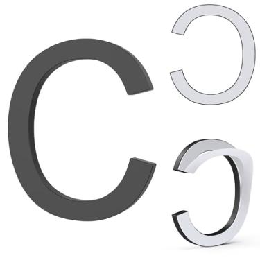 Imagem de Números autoadesivos de casas de 12 cm, números de caixa de correio DEWEL número de porta de endereço, números de endereço de casa moderna de acrílico e letras para casa, apartamentos, escritório