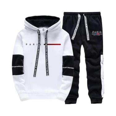 Imagem de Conjunto De Moletom Masculino Para Outono E Inverno, Casual, Com Estam