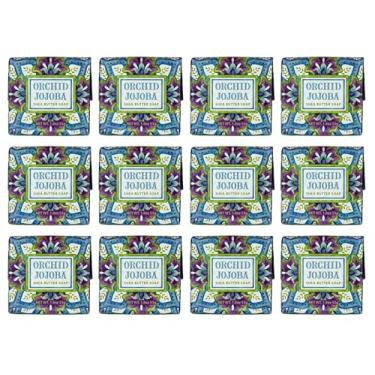Imagem de Greenwich Bay Sabonetes em barra perfumados de jojoba de orquídea - pacote com 12 mini barras perfumadas botânicas de 54 g - perfeitos para banho de hóspedes, Airbnb, salão, spa, hotel - Embalagens