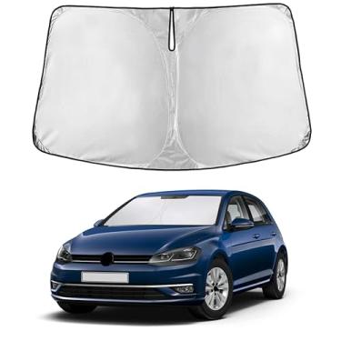 Imagem de EcoNour Para-brisas para Volkswagen Golf MK7 2013–2018 | Persiana para janela frontal de ajuste personalizado | Bloqueia raios UV nocivos e reduz o calor | Viseira dobrável com bolsa de armazenamento